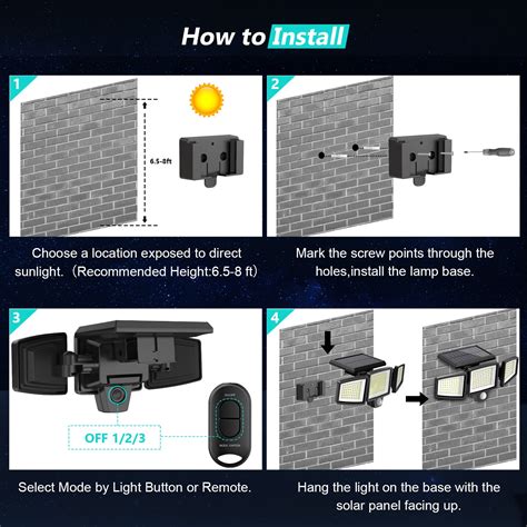 Solar Outdoor Lights Tuffenough 2500LM 210 LED Security Lights With