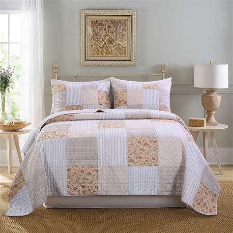 Slpr Country Lane Piece Patchwork Cotton Bedding Quilt Set King