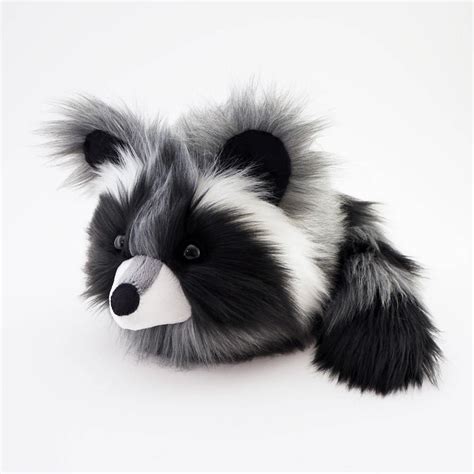 Raccoon Stuffed Animal Kawaii Plushie Gift Fluffy Faux Fur Toy - Etsy