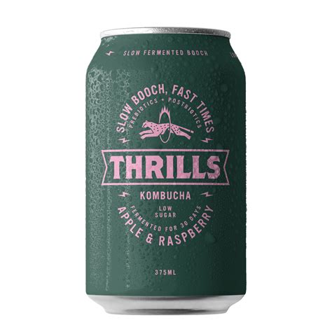 Thrills Kombucha Apple & Raspberry 375ml x 12 – Calm and Stormy