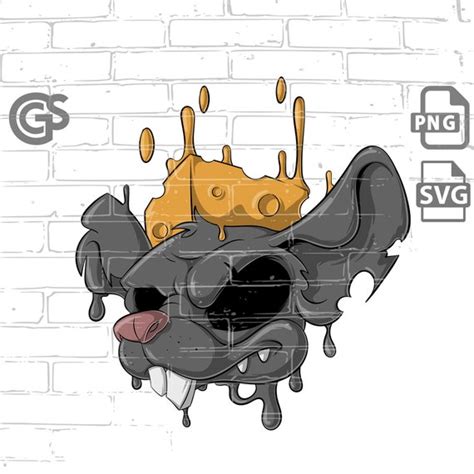 Rat And Cheese Svg Png T Shirt Digital Design Urban Etsy