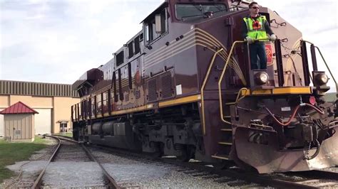 Norfolk Southern #8102, Pennsylvania Railroad Heritage Paint, departs ...