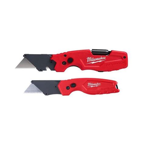 Milwaukee FASTBACK 6-in-1 Folding Utility Knives and FASTBACK Compact ...