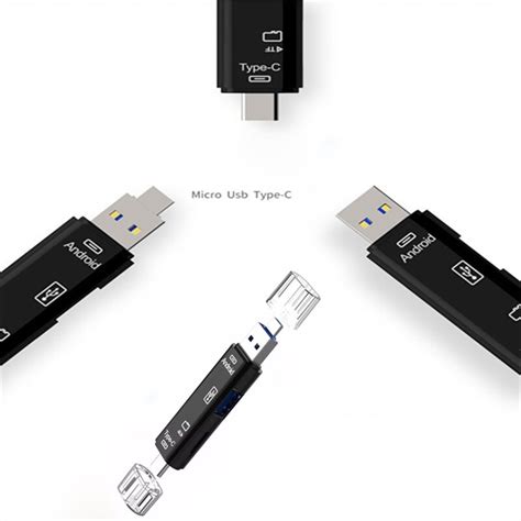 Hepsi 1 Tip C USB C Mikro USB Bellek OTG Kart Okuyucu Usb 3 1 Kart