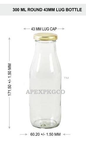 Juice Milk Glass Bottle Ml With Lug Cap At Rs Piece Milk Bottle