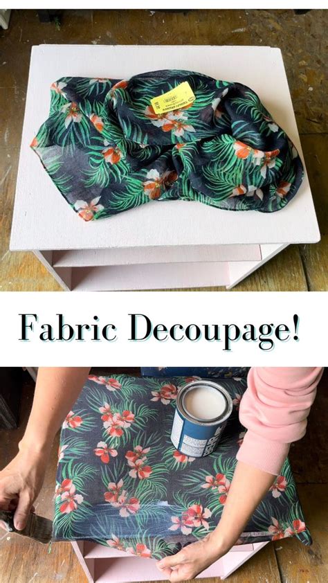 How To Decoupage Furniture With Fabric Trash To Treasure Fabric