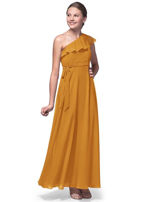 Butterscotch Azazie Eletta Jbd Junior Bridesmaid Dresses Azazie