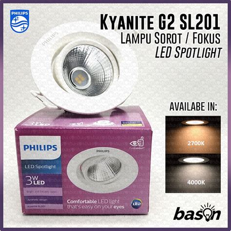 Jual PHILIPS SL201 KYANITE G2 3W LED Spotlight 2 Axis Lampu Spot