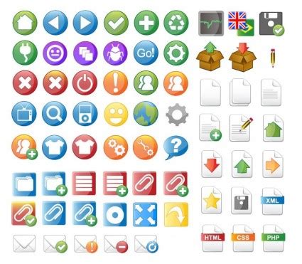 Web design vector icons free material free download