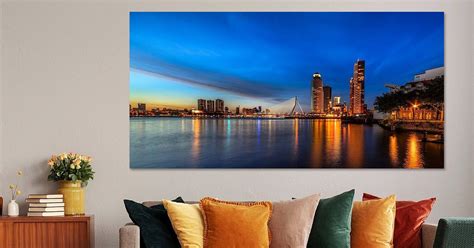 Skyline Van Rotterdam Van Roy Poots Op Canvas Behang En Meer