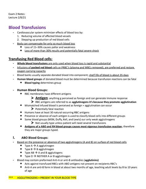 Exam Notes Exam Study Guide Exam Notes