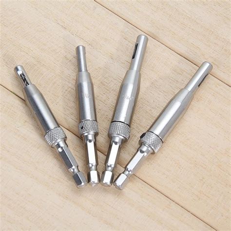 4Pcs HSS Self Centering Hinge Drill Bit Set For Hinges Drawer Guides