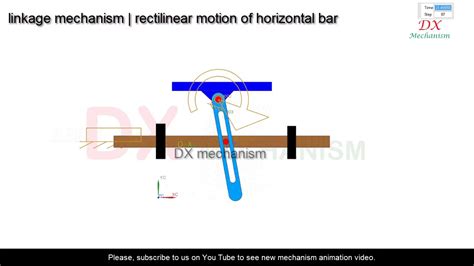 Linkage Mechanism Rectilinear Motion Of Horizontal Bar YouTube