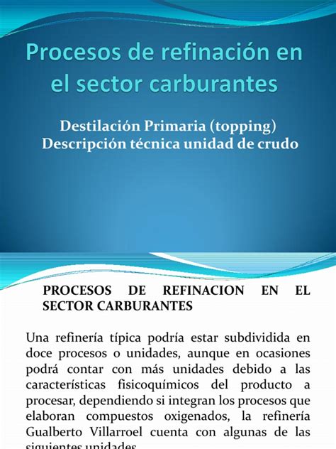 PDF Tecnologias Y Refinacion Del Petroleo Pptx DOKUMEN TIPS