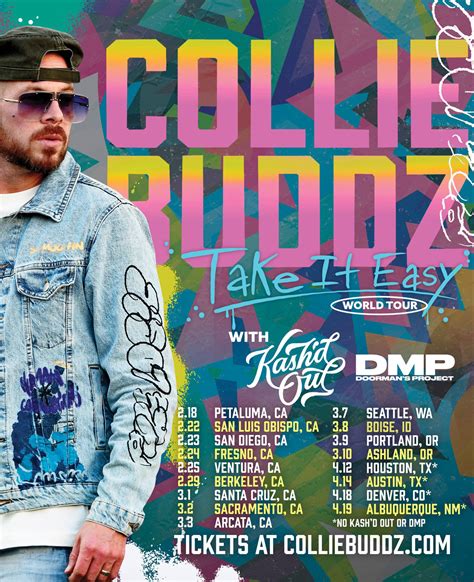 Collie Buddz Take It Easy Us Tour February April 2024