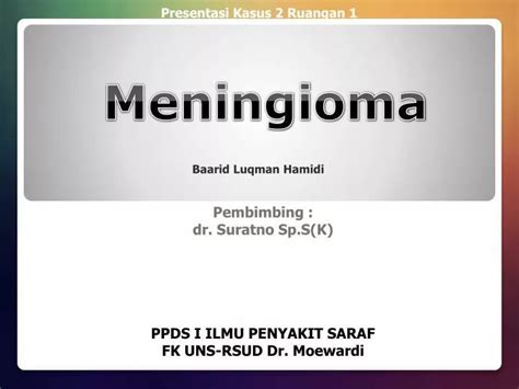 Ppt Meningioma Powerpoint Presentation Free Download Id2801356