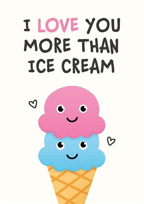 I Love You More Than Ice Cream Card Thortful