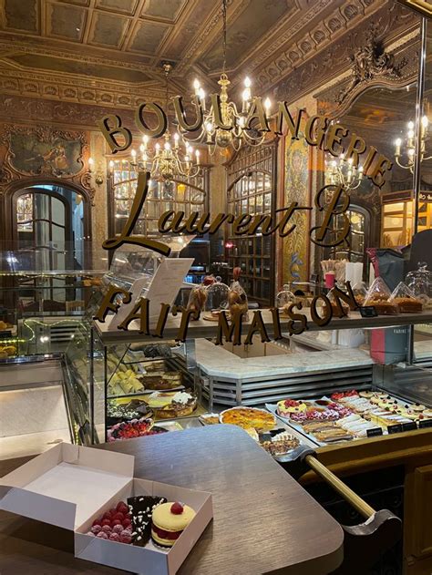 The Inside Of A Bakery With Lots Of Pastries And Desserts In Front Of It