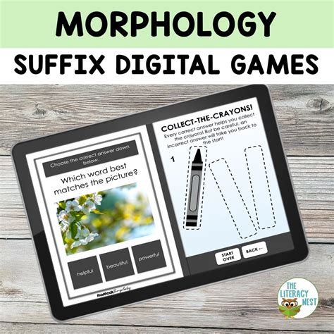 Morphology Activities Derivational Suffixes Games The Literacy Nest