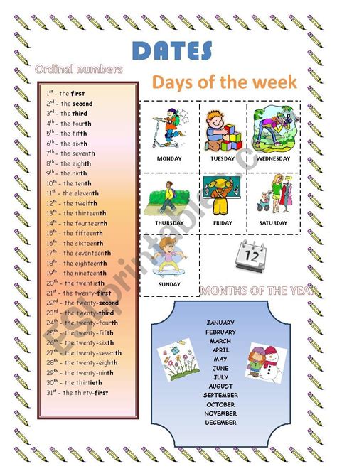 Dates Esl Worksheet By Action18