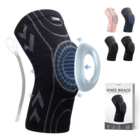 Knee Brace for Knee Pain, Adjustable Knee Sleeve with Side Stabilizers