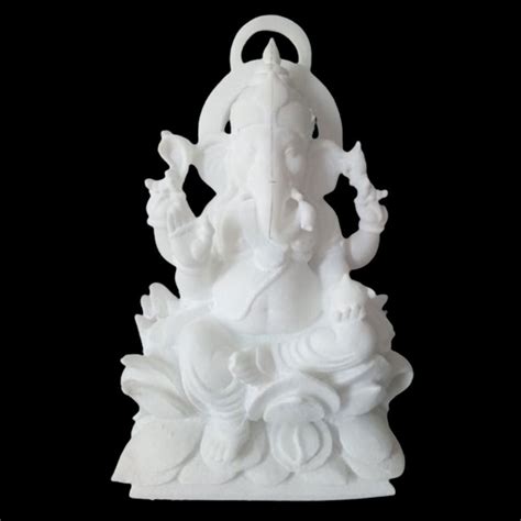 12 Inch White Marble Ganesha Statue Home At Rs 25000 In Alwar Id