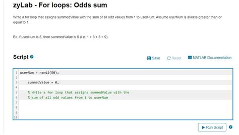 Solved Zybook Matlab Write A For Loop That Assigns Chegg