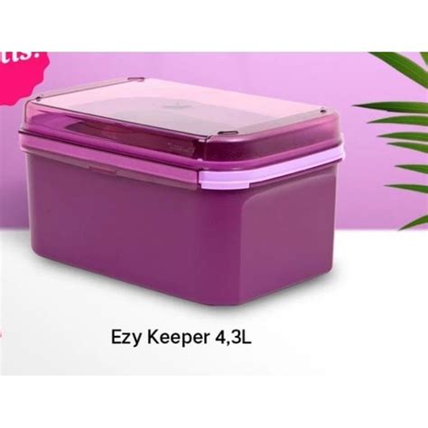 Jual Ezy Keeper Tupperware Signature Rectangular Tempat Serbaguna Purple 4 3l Shopee Indonesia