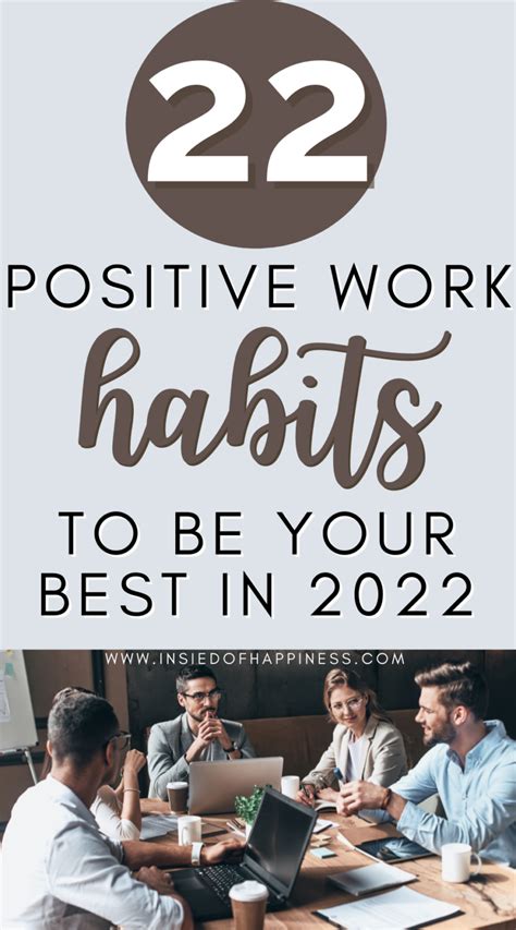 22 Trendy Positive Work Habits To Master In 2023 Inside Of Happiness