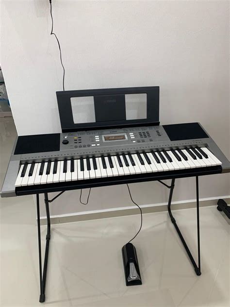 Yamaha Digital Keyboard Psr E353 With Stand And Sustain Pedal Hobbies And Toys Music And Media