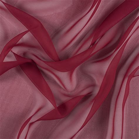 Runway Silks Dark Red Wide Silk Chiffon Fabric Silk Chiffon Fabric Chiffon Fabric Silk Chiffon