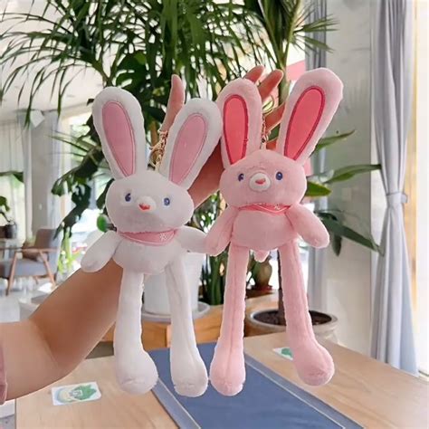 Rabbit Toy พวงกุญแจตุ๊กตากระต่ายดึงแขนดึงขาได้ ได้ดึงหู เป็นของขวัญวัน