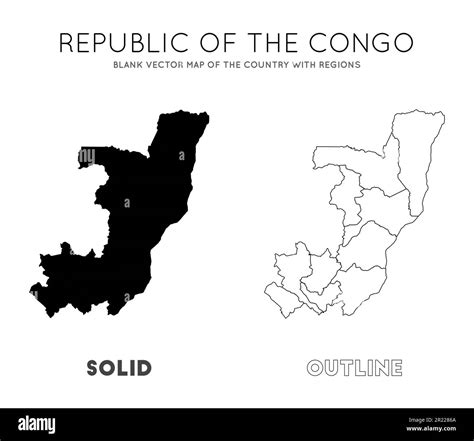 Congo Map Blank Vector Map Of The Country With Regions Borders Of