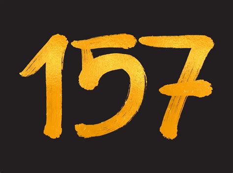 157 Number Logo Vector Illustration 157 Years Anniversary Celebration