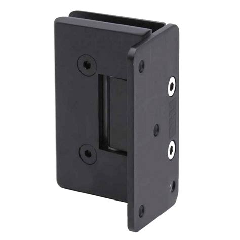 R044mbl Matte Black Rounded Wall Mount Hinge Offset Back Plate