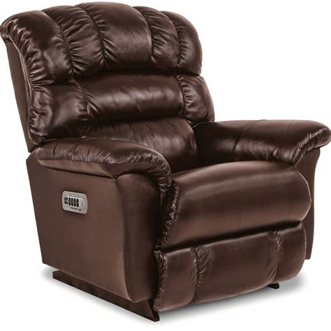 La Z Boy Randell Oversized Leather Match Power Rocking Recliner With Power Headrest And Lumbar