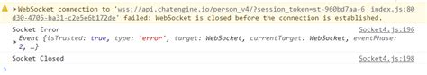 Socket Error Socket Closed Issue Chatengine Io React Chat