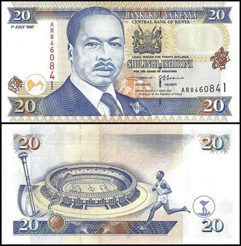 KENYA 20 SHILLINGS UNC 1997 BidCurios