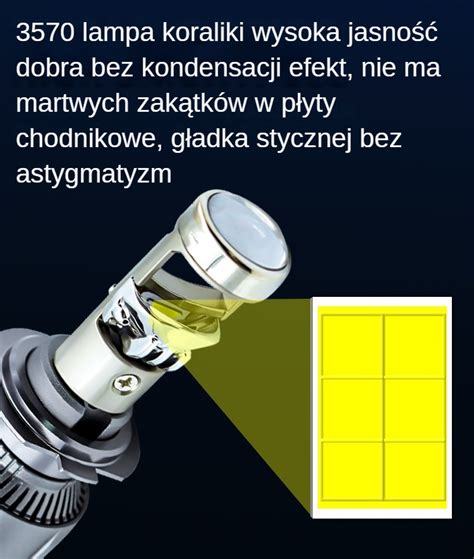 PASEK SOCZEWKA BI LED H7 PROJEKTOR BILED ZAROWKA LAMPA 6000K ZESTAW