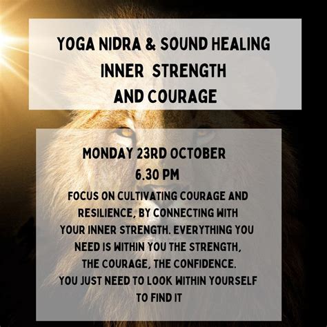 Yoga Nidra And Sound Healing For Inner Strength And Courage Reach Beyond