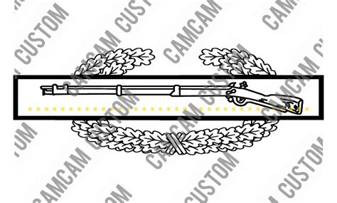 Combat Infantry Badge vector - Etsy