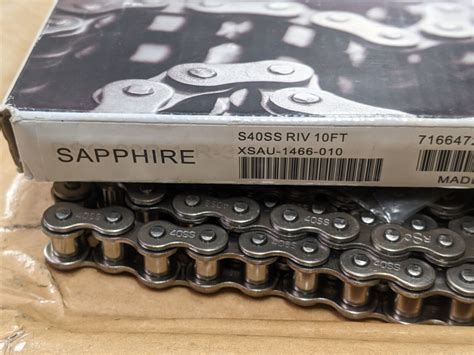 Diamond Sapphire S Ss Riveted Stainless Steel Roller Chain No Xsau