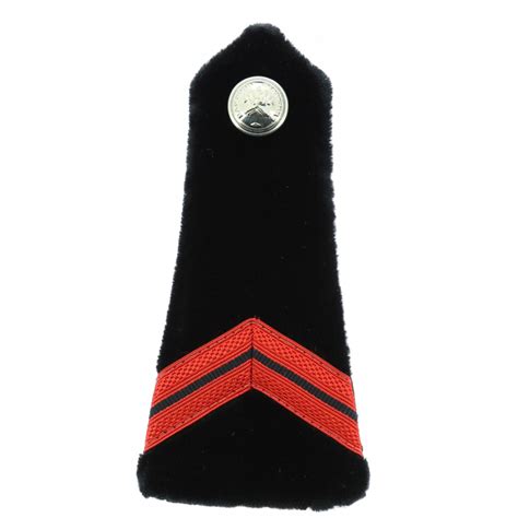 Patte D Epaule Caporal Pompiers Velours Avec Boutons