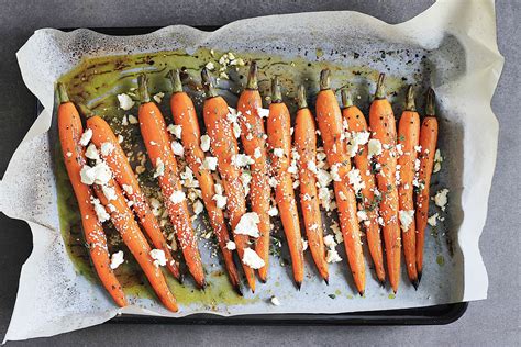 Roasted Maple Carrots With Feta The Nutrition Guy