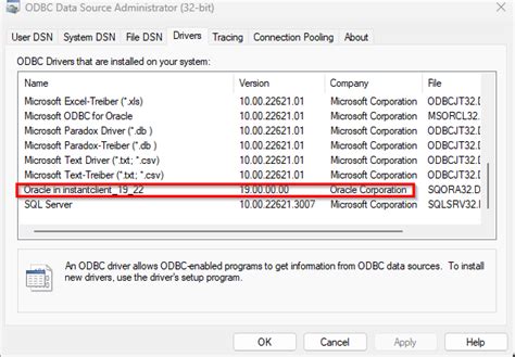 Oracle Database Odbc Driver
