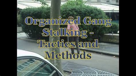 Organized Gang Stalking Tactics And Methods Youtube