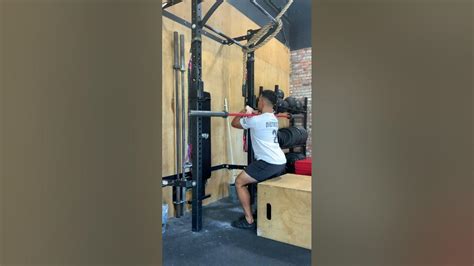 Box Front Squatfront Rack Box Squats Youtube