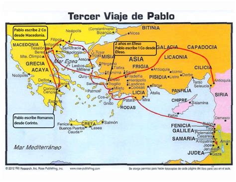 Mapa Del Tercer Viaje Misionero de Pablo | PDF