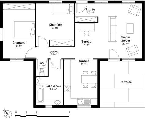 Plan Maison Contemporaine Toit Plat Plain Pied Ventana Blog