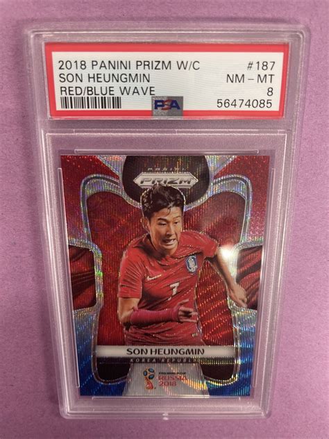 Panini Prizm W C Heung Min Son Red Blue Wave Prizm Psa Nm